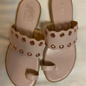 Michael Kors KORS Pink Leather Sandals, Size 9.5